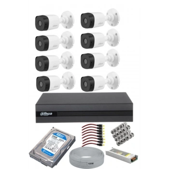 8 Kameralı Güvenlik Kamerası Full Set 1TB Hdd