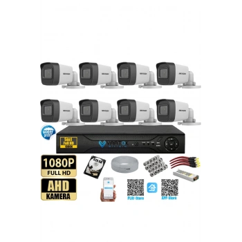 8 Kameralı Gece Görüşlü Güvenlik Kamerası Seti + 320 GB HDD