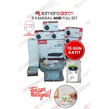 8 Kanal H265 6 Adet Kamera Güvenlik Kamera Seti