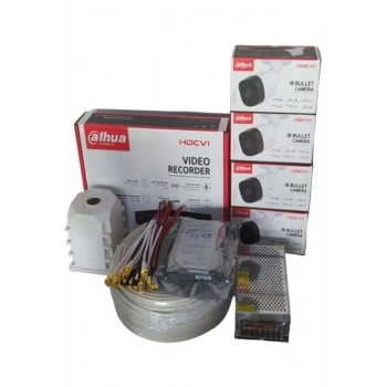 4 LÜ 2 MP DAHUA AHD KAMERA TÜM SİSTEM SET HALİNDE