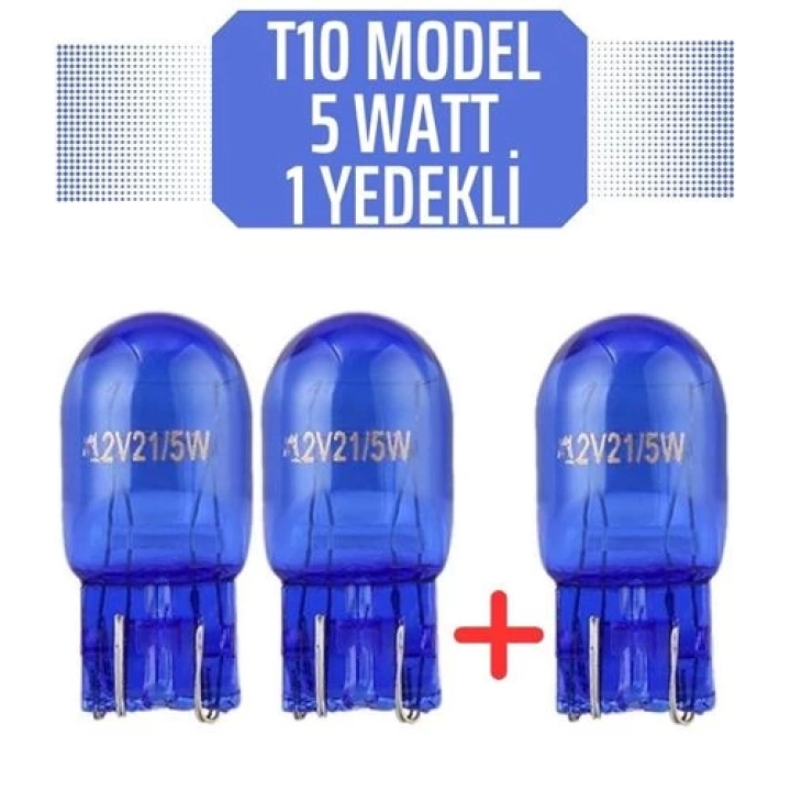 1 YEDEKLİ T10 Model Beyaz Işık Park Ampülü Seti 428764