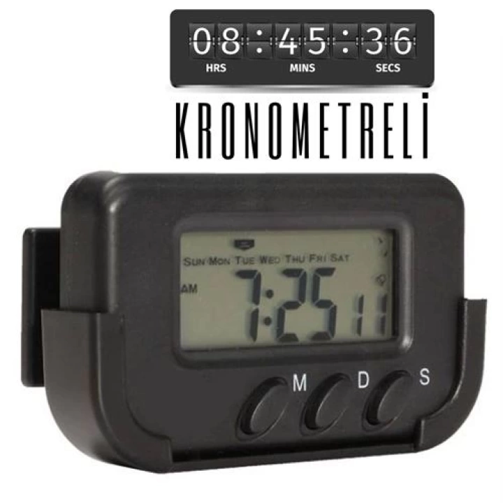 12+2 ADET Motorsiklet Dijital Saat Alarm Tarih Kronometre 422350