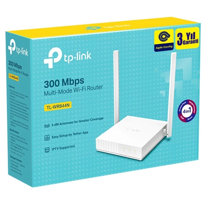 TL-WR844N 300MBPS 5DBI MULTI-MODE WIFI ROUTER (AGILE CONFIG)