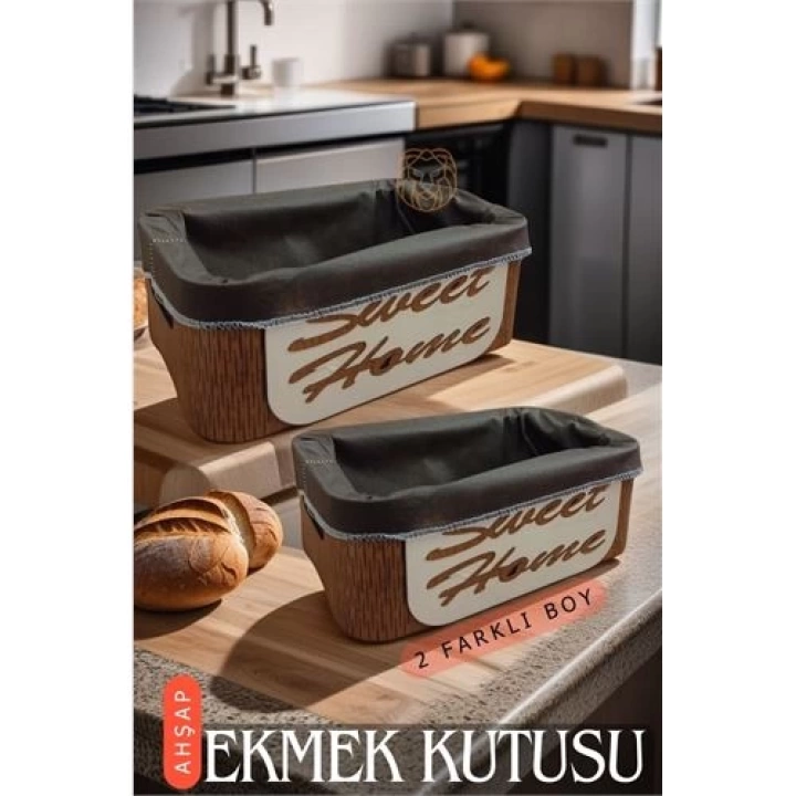 14 ADET Ahşap Ekmek Sepeti 2 Boy F.Frisella Design