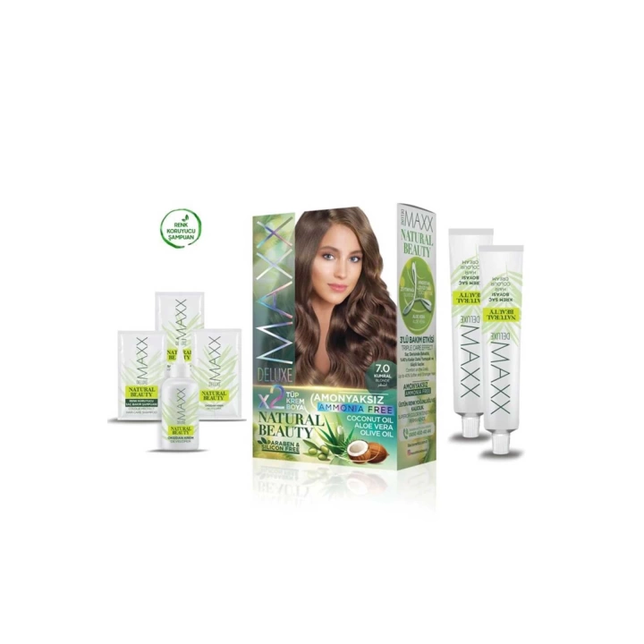 2 Paket Natural Beauty Amonyaksız Saç Boyası 7.0 Kumral