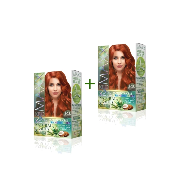 2 Paket Natural Beauty Amonyaksız Saç Boyası 8.45 Tarçın Bakır