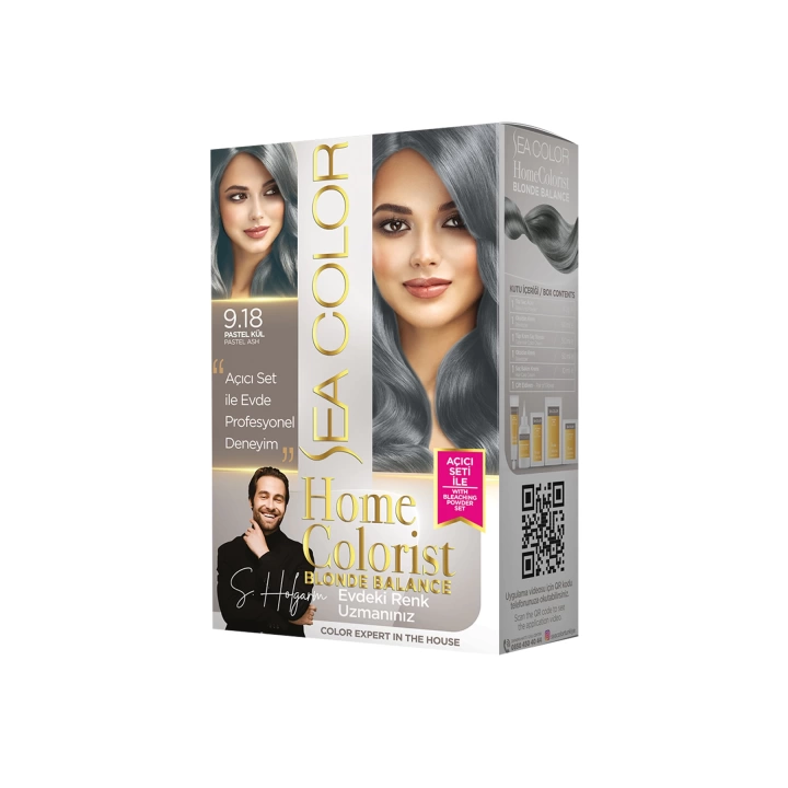 2 Tüp Home Colorist 9.18 Pastel Kül Premium Saç Boyası Evde Profesyonel Sonuç