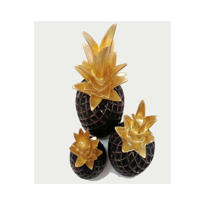 3lü Polyester Ananas Biblo