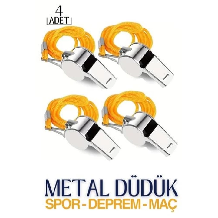 4 lü Metal Spor ve Deprem Düdüğü Sigefriedo Design 718898