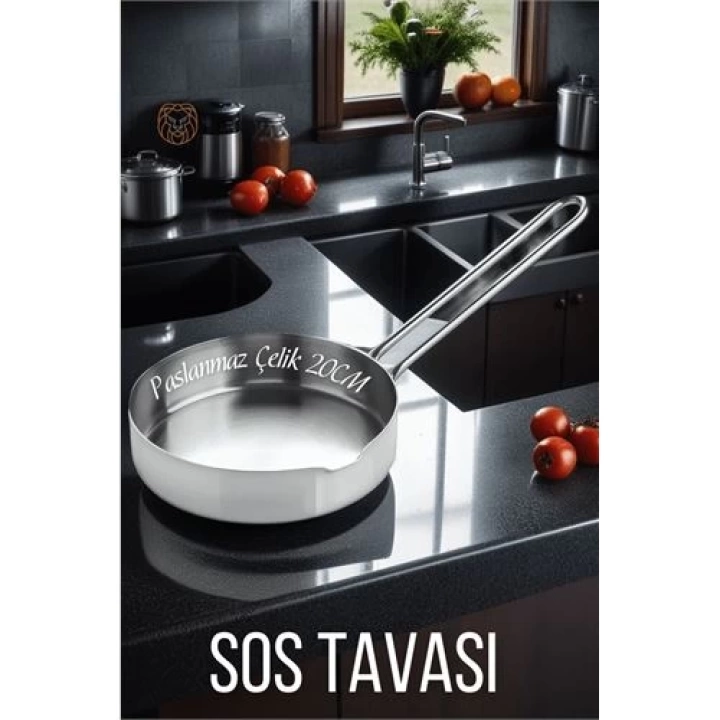 6 ADET Çelik 20 cm Sos Tavası Martorano Design