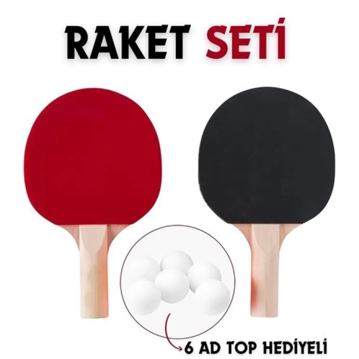 6 Toplu Masa Tenisi Raket Seti 718757