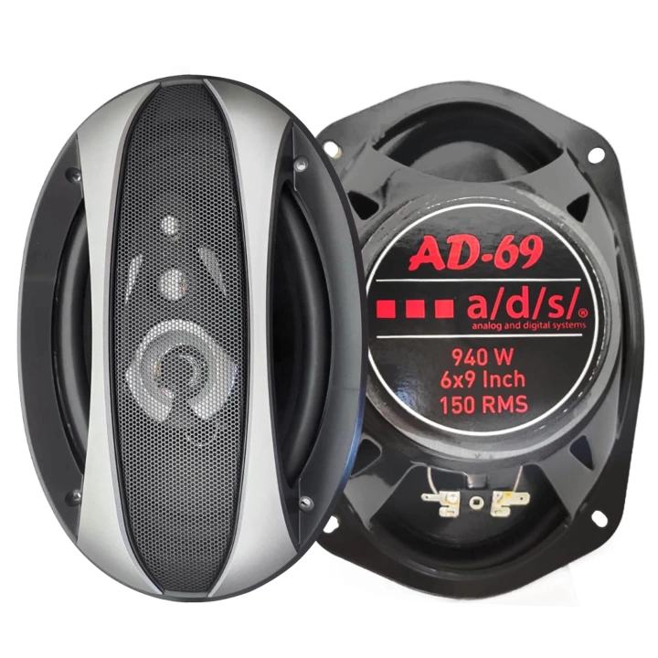 ADS AD-69 Oto Hoparlör Oval 6X9 İnç 940 Watt (150 Rms) Tweeterli 2 Adet