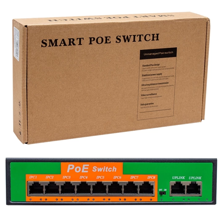 ShopZum 8+2 PORT 10/100 MBPS 96 WATT POE ETHERNET SWITCH