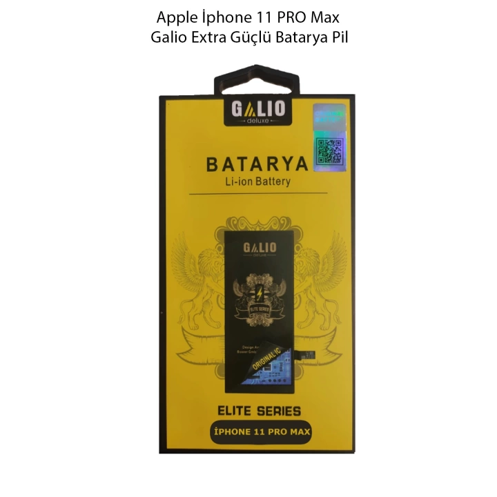 Apple İphone 11 PRO Max Galio Extra Güçlü Batarya Pil 3969 Mah