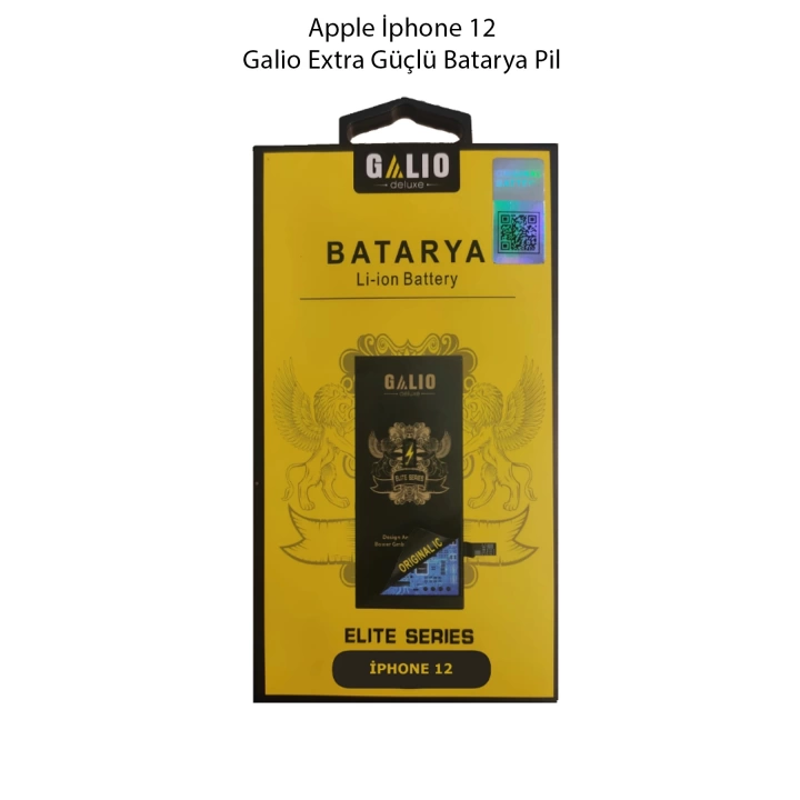 Apple İphone 12 Galio Extra Güçlü Batarya Pil 2815 Mah