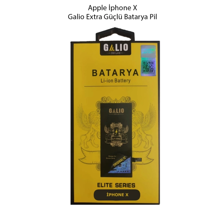 Apple İphone X Galio Extra Güçlü Batarya Pil 3500 Mah