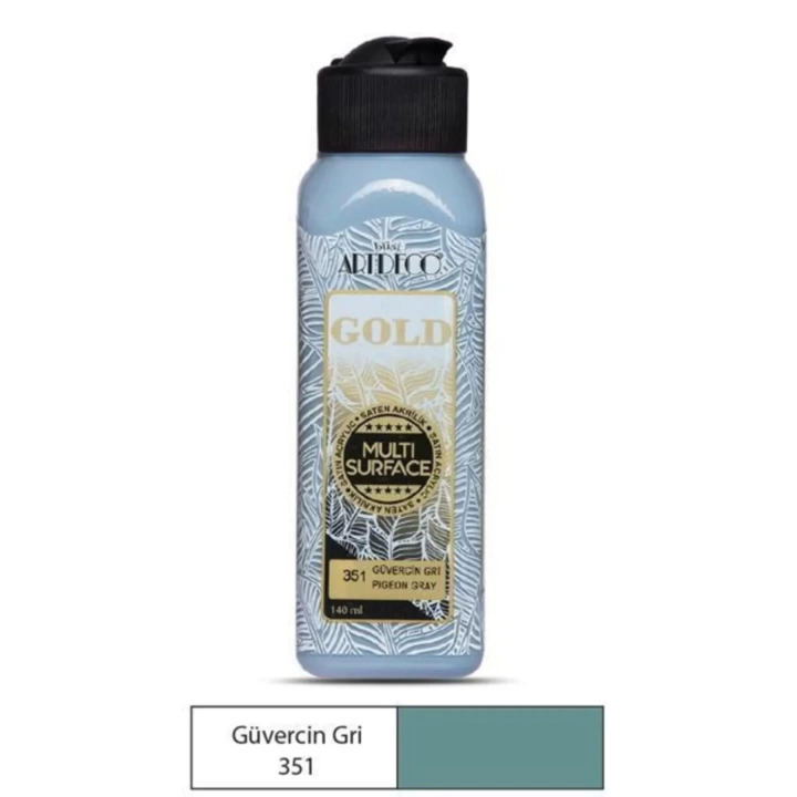 Artdeco Gold Multi Surface Akrilik Boya 140 ml Gri