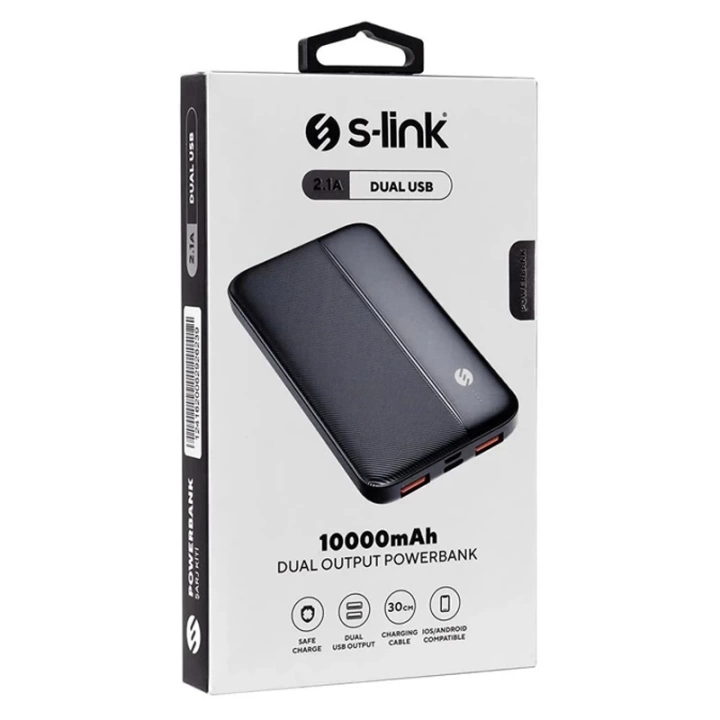 IP-G10N SİYAH MICRO+TYPE C GİRİŞLİ 10000 MAH TAŞINABİLİR ŞARJ CİHAZI ShopZum POWERBANK