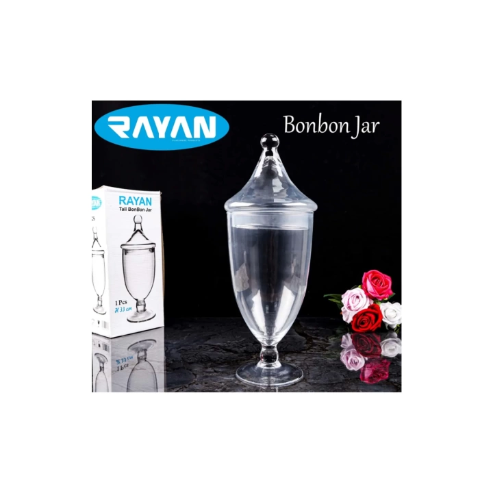 Bonbon Jar Tall Ayaklı Fanus Şekerlik 33 Cm. Royaleks-81190