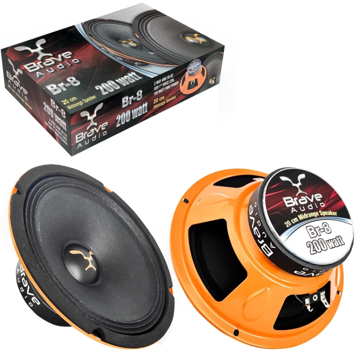 BR-8 Oto Midrange Robotrend 20cm 200 Watt 2 Adet