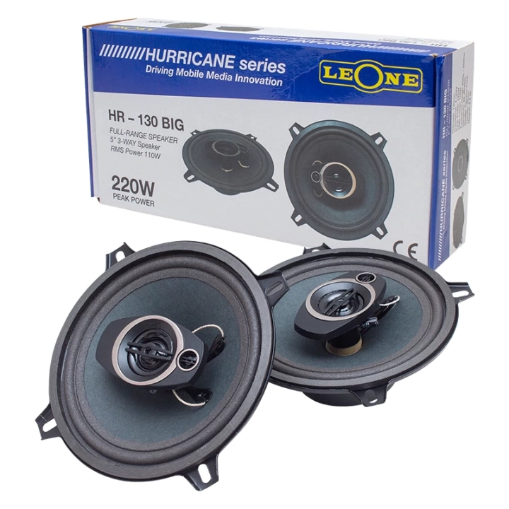 HR-130 BIG 13 CM 220 WATT MAX 110 WATT RMS 3 YOLLU 2Lİ TAKIM KUTULU OTO HOPARLÖR