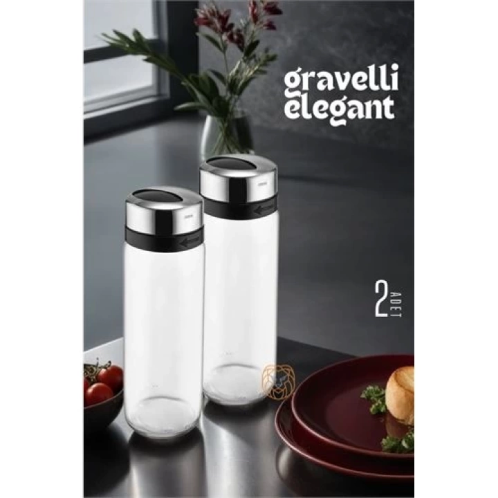 Cam Tuzluk Baharatlık 2 ADET Gravelli Elegant 719310