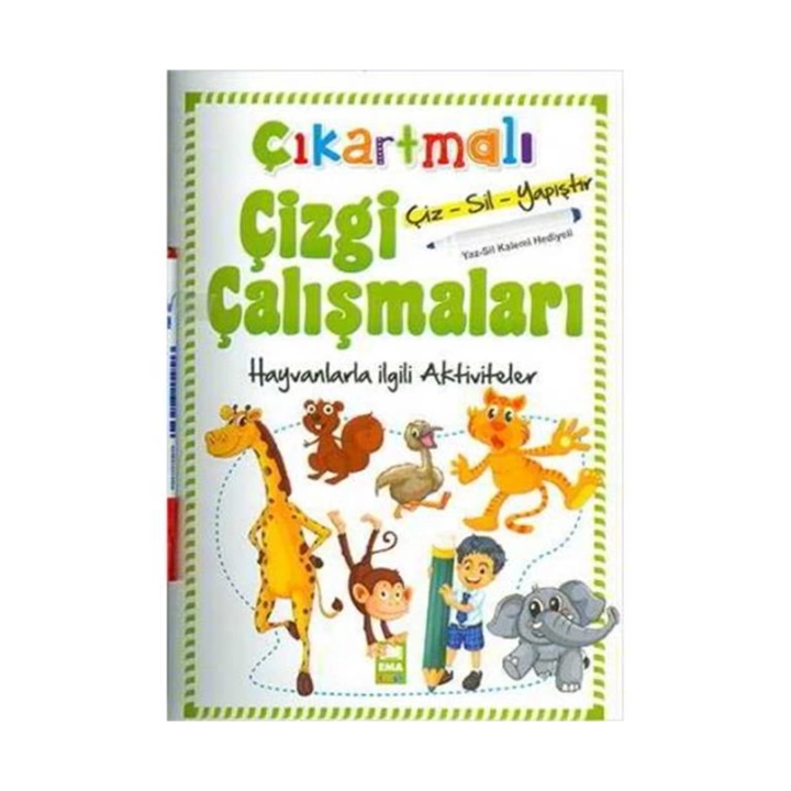 Çıkartmalı Çizgi Çalışmaları - Hayvanlar