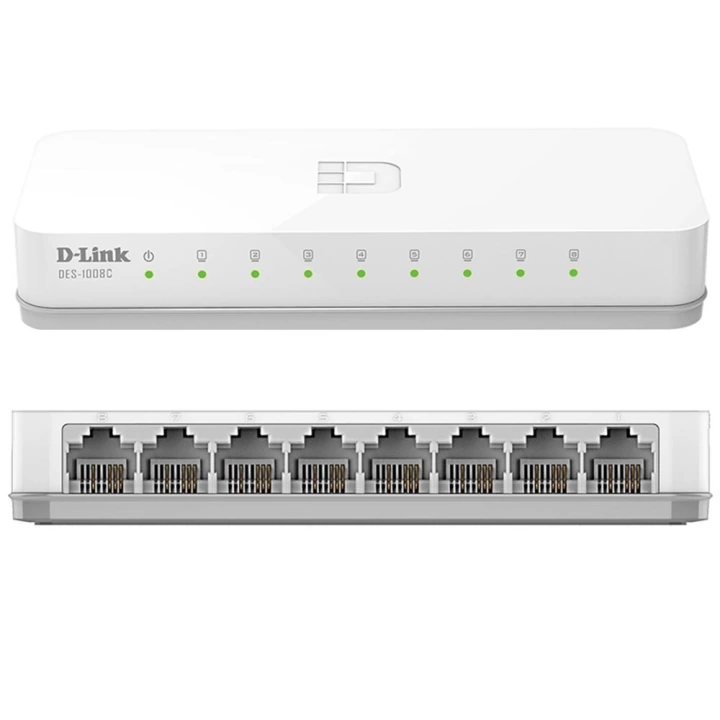 D-LINK DES-1008C 8 PORT 10/100 MBPS ETHERNET SWITCH