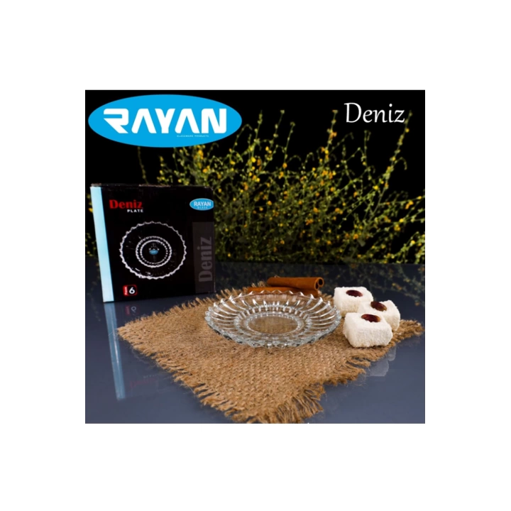 Deniz Plate 6lı Cam Çay Tabağı Royaleks-82633