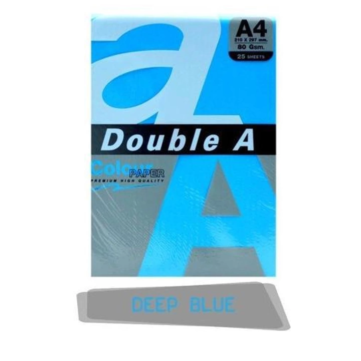 Double A Renkli Fotokopi Kağıdı 25 Lİ A4 80 GR Koyu Mavi