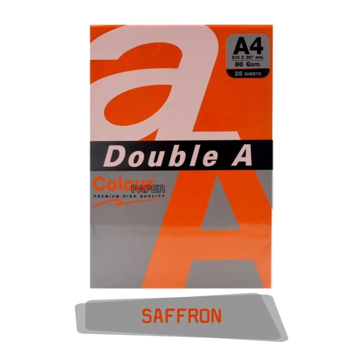 Double A Renkli Fotokopi Kağıdı 25 Li A4 80 Gr Saffron