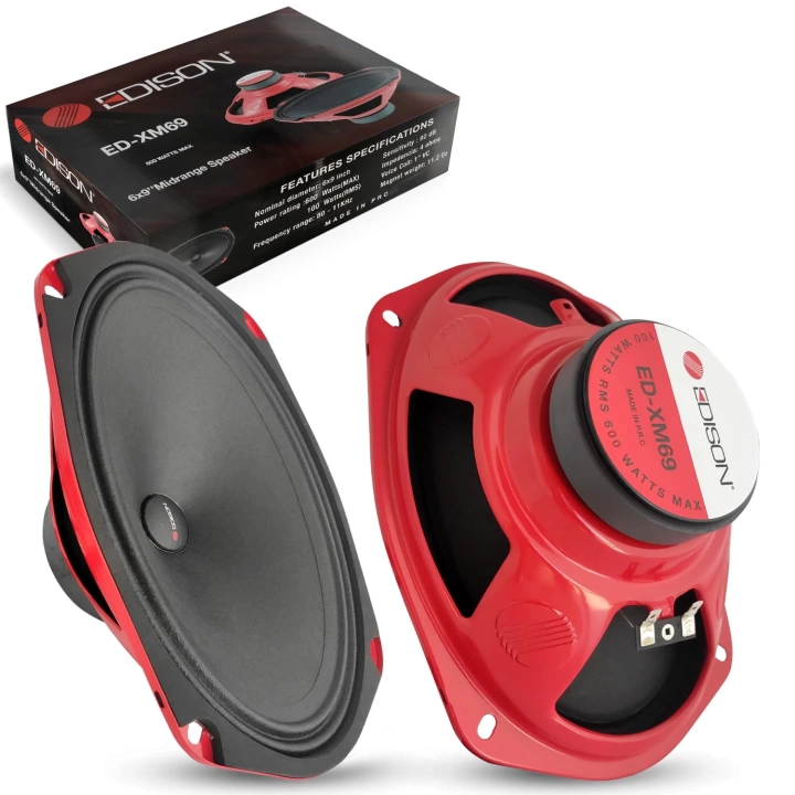 ED-XM69 Oto Midrange Robotrend Oval 6X9 İnç 600 Watt Kapaklı 2 Adet