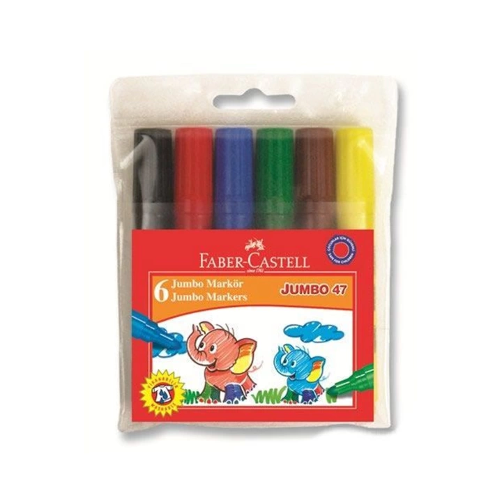 Faber Castell Fc Jumbo 47 Markör 6lı Poşet