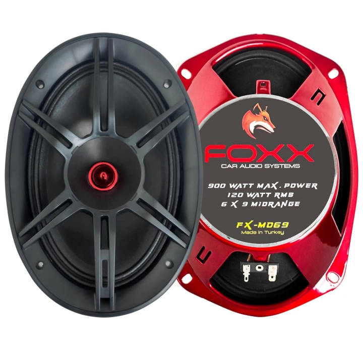 FX-MD69 Oto Midrange Robotrend Oval 6X9 İnç 900 Watt Kapaklı 2 Adet