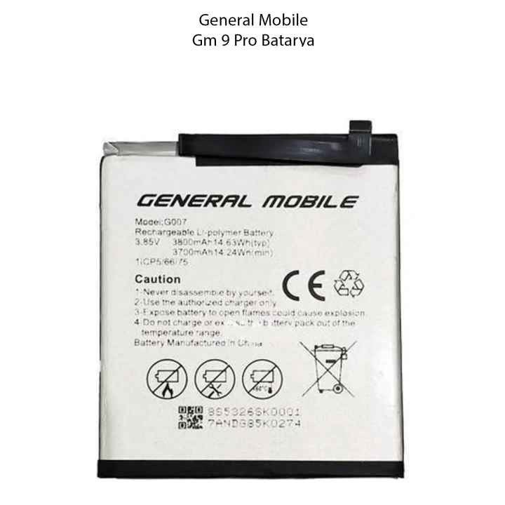 Genneral Mobile GM9 Pro Batarya Pil 3800 Mah