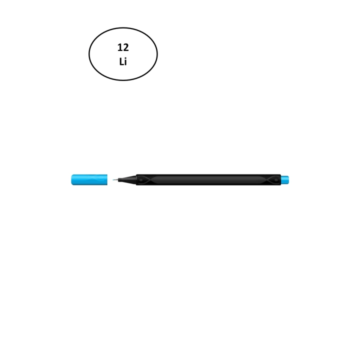 Gıpta Fineliner Kalem 0,4 Mm Karton Kutu Üçgen Açık Mavi 12li