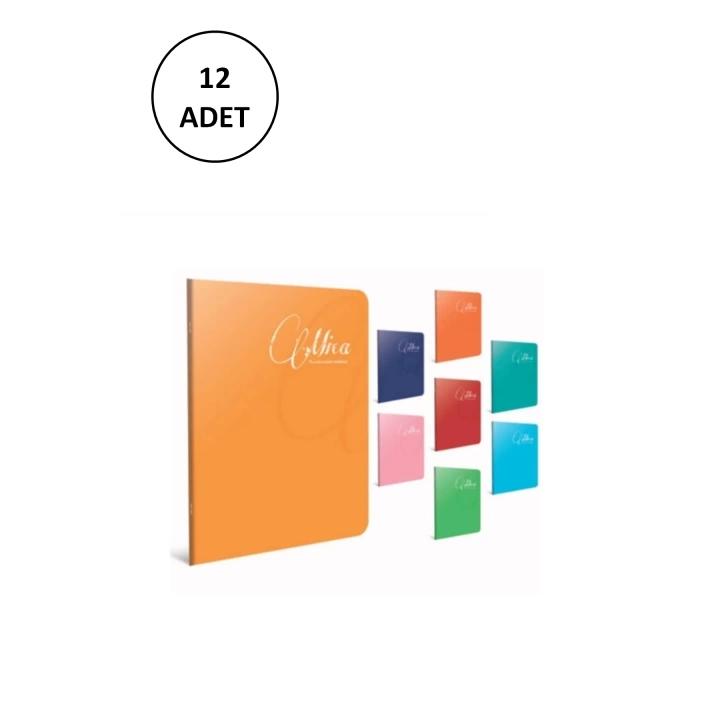 Gıpta Mica A4 Tel Dikişli Pp Kapak Defter 80 Yaprak Kareli (12 Li Paket)