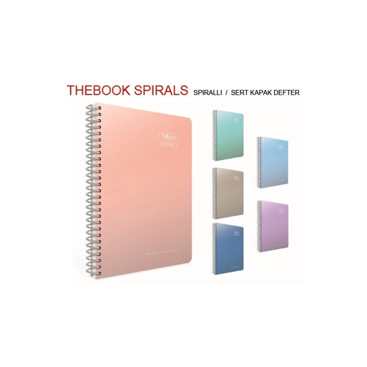 Gıpta Thebook 17x24 Sert Kapak Spiralli Pastel Defter 140 Yaprak Çizgili