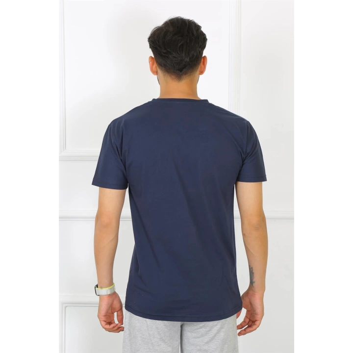 Hepsizen Erkek Lacivert %100 Pamuklu T-shirt 27486