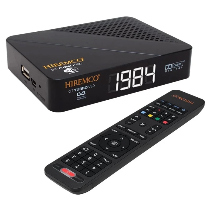 HIREMCO GT TURBO V8D+ HD IP TV PLUS ETHERNETLİ LINUX TABANLI DAHİLİ WİFİ FULL HD MİNİ ShopZum UYDU ALICISI