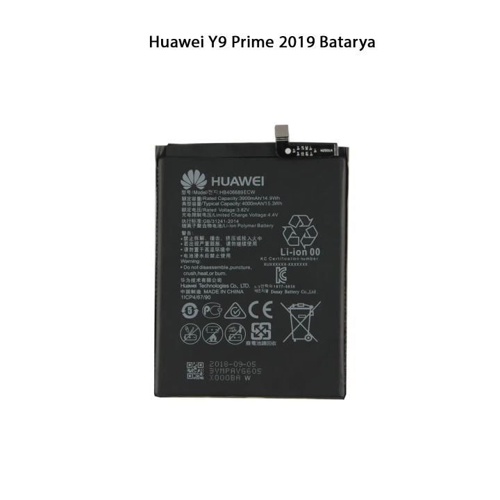 Huawei Y9 Prime 2019 Batarya Pil 4000 Mah