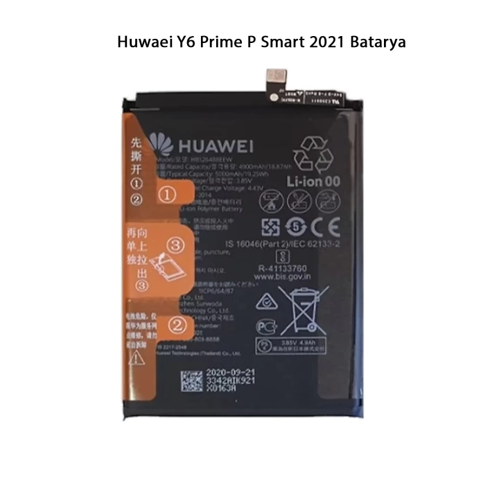 Huwaei Y6 Prime P Smart 2021 Batarya Pil 3020 Mah