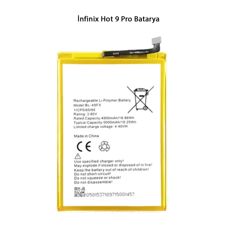 İnfinix Hot 9 Pro Batarya Pil 5000 Mah