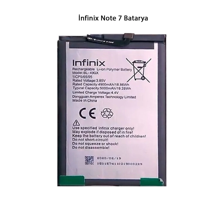 İnfinix Note 7 Batarya Pil 5000 Mah