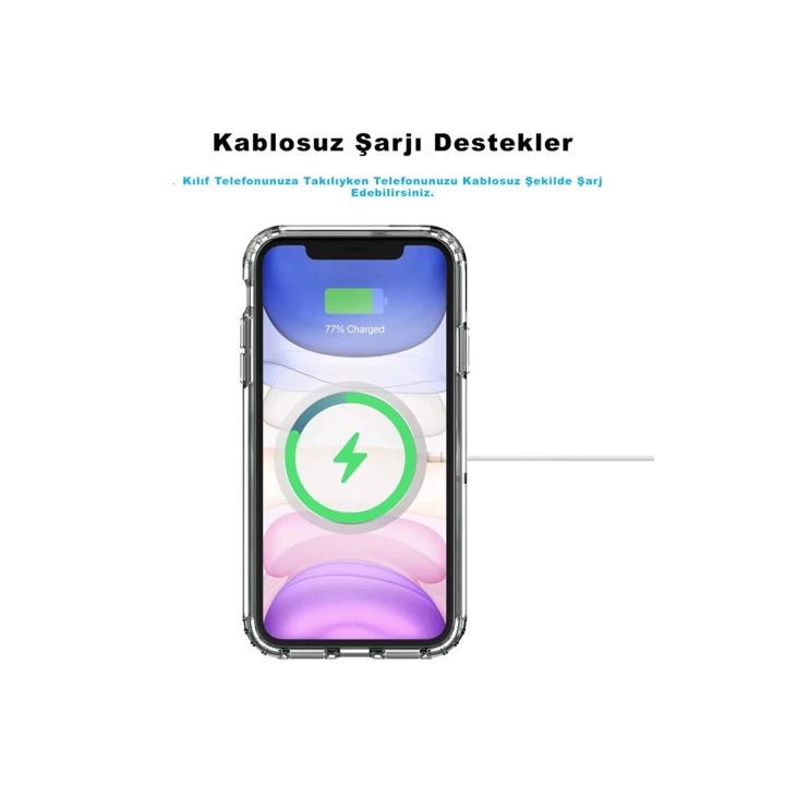 Iphone 11 Kılıf Kamera Lens Korumalı Magsafe Destekli Şeffaf Darbe Emici Sert Kapak