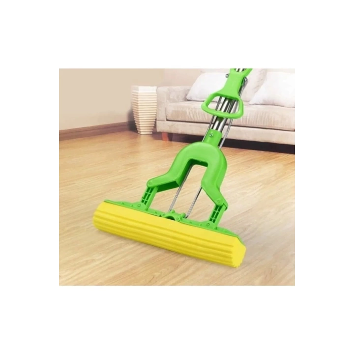 Kendinden Sıkmalı Mikrofiber Mop Kovasız Sıkma Aparatlı Sünger Paspas Kelebek Yer Silme Aparatı