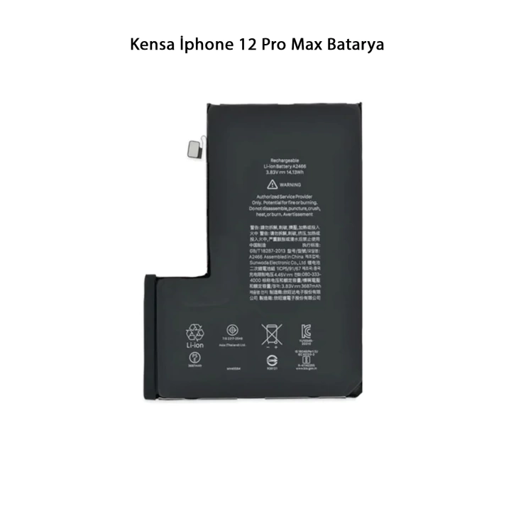 Kensa İphone 12 Pro Max Batarya Pil 3687 Mah