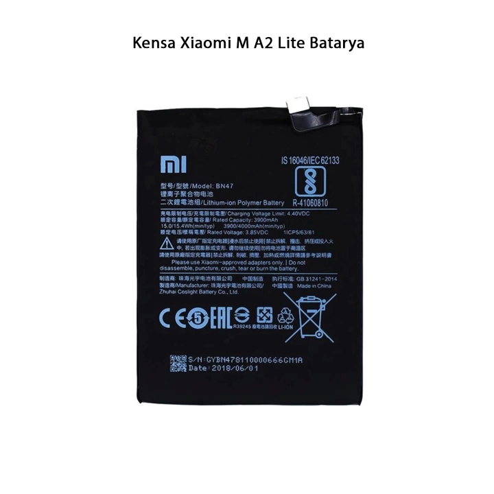 Kensa Xiaomi M A2 Lite Batarya Pil 3900 mAh