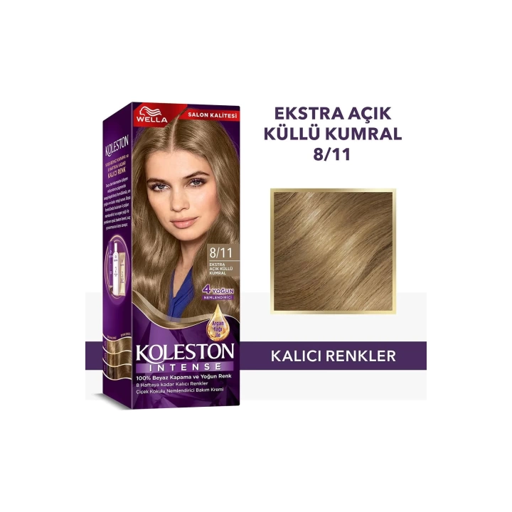 Koleston Intense Saç Boyası 8/11 Ekstra Açık Küllü Kumral - Salon Kalitesi