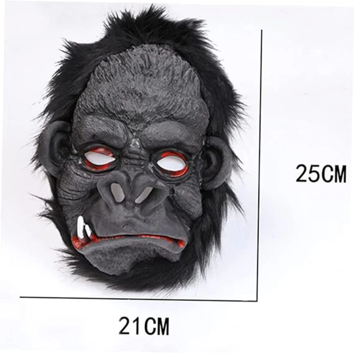 Goril Maskesi Maymun Maskesi Et Maskesi Orangutan Siyah Saçlı 4 No